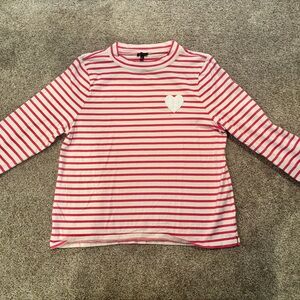 Talbots Pink and White Long Sleeve Tee